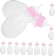 Sosoport 12pcs Mini Doll Feeder Bottle Safe Plastic Fake Milk Bottles for Decorative Props for Pretend Play Enhance Creativity Imagination for Dollhouses Micro Landscapes