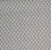 1yd x 42" 100% cotton, Black Scales on White