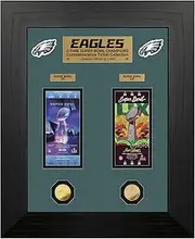 Philadelphia Eagles Super Bowl Deluxe Gold Coin Ticket Frame