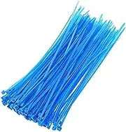 RELAND SUN 100pcs Nylon Zip Ties 2.5x100/150/200mm Cable Ties in Assorted Color Nylon Self-Locking Wire Ties (2.5x200mm,Blue)