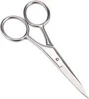 minkissy Men's Beard and Trimming Scissors Stainless Steel Anti-static Mirror Polished for Barbers and Home Use