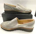 Women's Aliz Nat Ur Er Effie Grey Patent Slip ON Loafers Shoes Size 11M