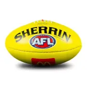 Sherrin Official Game Ball of the AFL Leather Size 5 McDonald Football