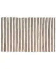 Nourison Brunswick 24" x 36" Candy Cane Stripe Cotton Accent Rug - Mocha / White