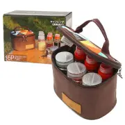 (Set Of 6pcs)Spice Jars Set Camping Seasoning Containers Portable Spice Sha ZK