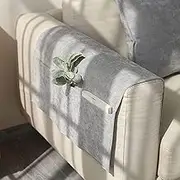 Sofa Armrest Organizer,Couch Chair Armrest Storage Bag Bed Caddy Pockets for Cell Phone Remote Control Storage Space Saver Magazine Sunglasses(Light Gray)
