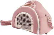 Hamster Travel Carrier Bag, with Mesh Window, Squirrel Travel Handbag, Portable Small Animals Carrying Case for Small Animals, Pink