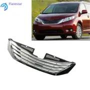 For 2011-2014 Toyota Sienna Mini Passenger Van Front Bumper Upper Grille Chrome (for: Toyota)