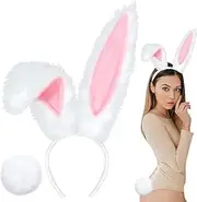Bunny Ears Headband Easter Ears Halloween Costumes Accessorie Furry Rabbit Ears Cosplay Bunny Ears And Tail