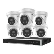 Hikvision 6 x 8MP Acusense DS-2CD2386G Cameras + 8 Channel NVR 4TB 8K NVR Bundle
