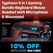 4 in 1 Gaming Bundle Mechanical Keyboard Mouse Headset W/ Microphone & Mousepad