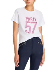 Cinq a Sept Embellished Paris 57 Tee