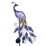 Peacock Solar Garden Lights with Waterproof Glass Ball for Outdoor Decor