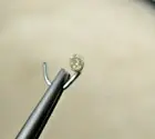 2.04mm 100% NATURAL LIGHT YELLOW DIAMOND NOSE SCREW,CERTIFICATE OF AUTHENTICITY