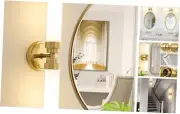 Bathroom Light Fixtures, Gold Wall Sconce with Milk Glass Shade Gold Milk Glass