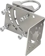 MOOKEERF Antenna Mast Clamp,Antenna Pole Mount Bracket with Double U-Bolts, Antenna Pole Mount Kits Starlink Mount for Outside Home Antenna Pole Holder Adjustable Angle