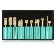 12X Nail Drill Bits Burrs Grinding Gel Nail Polish Art Tool Carving Polishing