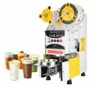 Full Automatic Bubble Tea Cup Sealing machine Fruit Juice Cup Sealer 220V Biz