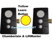 For LiftMaster Garage Door Opener Visor Remote Transmitter Yellow Learn Button