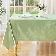 Smiry Rectangle Table Cloth 60x140 Inch, Waterproof Wipeable Vinyl Tablecloths Protector, Oil Spill Proof Plastic Table Cover for Dining, Picnic, Camping, Outdoor, Clear
