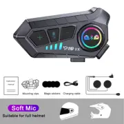 1/2X Motorcycle Intercom Headset Helmet BT 5.3 for 2 Riders Intercommunicator 30