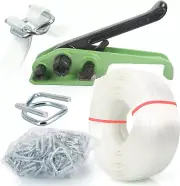 Heavy Duty Pallet Strapping Tools Kit - 3/4" X 328' Woven Cord Strapping Kit, 20
