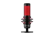 HyperX QuadCast - USB Condenser Gaming Microphone, for PC, PS4, PS5 and Mac, Anti-Vibration Shock Mount, Four Polar Patterns, Pop Filter, Gain Control, Podcasts, Twitch, YouTube, Discord, Red LED