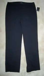 NWT TAHARI Dress Black Slacks Pants US 6 IT 42 UK 10 Flat front