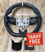 NO TARIFF CARBON Leather White Steering Wheel for MINI F54 F55 F56 F57 F60 21-24 (for: Mini)