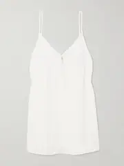 [Deiji Studios] Deiji Studios - Tie-detailed Linen Mini Dress - White - small small White