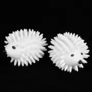2PCS White Plastic Hedgehog Reusable Laundry Balls for Dryer Machine Anti Static