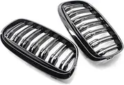Front Grill Mesh Black Compatible With F45 BMW 2 Series 5 Seat Active Tourer And 7 Seat F46 Gran Tourer Front Bumper Grille 2014-2017