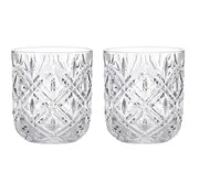 Davis & Waddell Whisky Glasses 2pce Bourbon Scotch Old Fashioned DOF Glasses 280ml