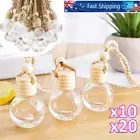 Bulk Set Car Hanging Diffuser Air Freshener Perfume Empty Glass Bottle Ornament