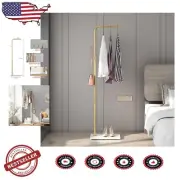 Elegant Gold Coat Rack with Marble Base - Modern Stand for Stylish Spaces