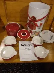 DELUXE DESSERT FONDUE CASAMODA 16 PIECE NESTING FONDUE SET - NEW IN BOX
