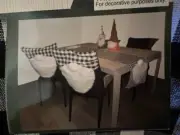 Happy Holiday Black White Checkered Table Runner "ONLY" w/Gnomes Design.