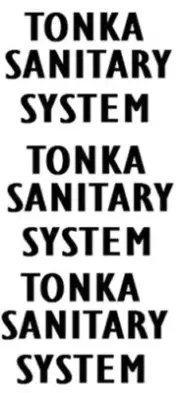TONKA SANITARY SYSTEM WATER SLIDE DECAL SET W/TRACKING