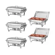 Chafing Dish Buffet Set, 8 Qt Stainless Steel Rectangle Catering Warmer Serve...