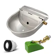 Bainbridge Supreme Automatic Stainless Steel Drinking Bowl- Removable Plug & Brass Float Valve