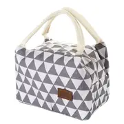 2 Pcs Portable Grid pattern Lunch Bag For Women Kids Men Insulated Canvas Box Tote Bag Thermal Cooler Food bag