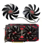 1Pair Cooling Fan For PowerColor RX580 590 Red Devil Graphics Card