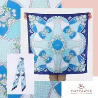 在飛比找PChomeThai泰國購物優惠-MAYTAWEE - 給媽媽的茉莉花絲巾 - 深藍色