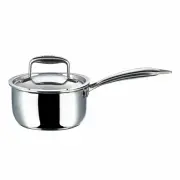 Vinod Platinum Stainless Steel Saucepan With Lid 14 cm 1.2 Ltr Induction Base