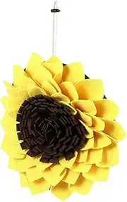ibasenice Dog Sniffing Pad Dog Puzzle Feeder Animals Mat for Cats Puppy Dog Puzzle Dog s Silicon Snuffle Mat Dog Food Mat Snack Feeding Mat Puppy Puzzle Kit Pet Polyester Yellow