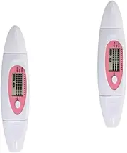 Baluue 2pcs 3 1 Digital Facial Moisture Meter with 3 in 1 Sensor Moisture Oil Rough Type Tester Compact Portable Pink/white