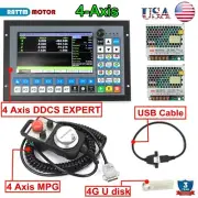 （USA）4 Axis CNC Offline Motor Motion Controller DDCS Expert+MPG+24V Power Supply