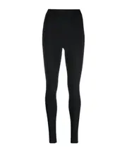 High waisted back slit casual pants XXS,L Black