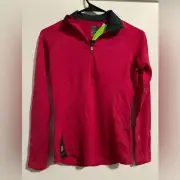 Icebreaker $110 Half Zip Base Layer Merino Wool 200 Long Sleeve Pink XS layering