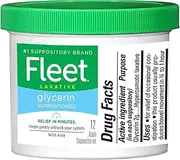 Fleet Glycerin Suppositories, 12 Count